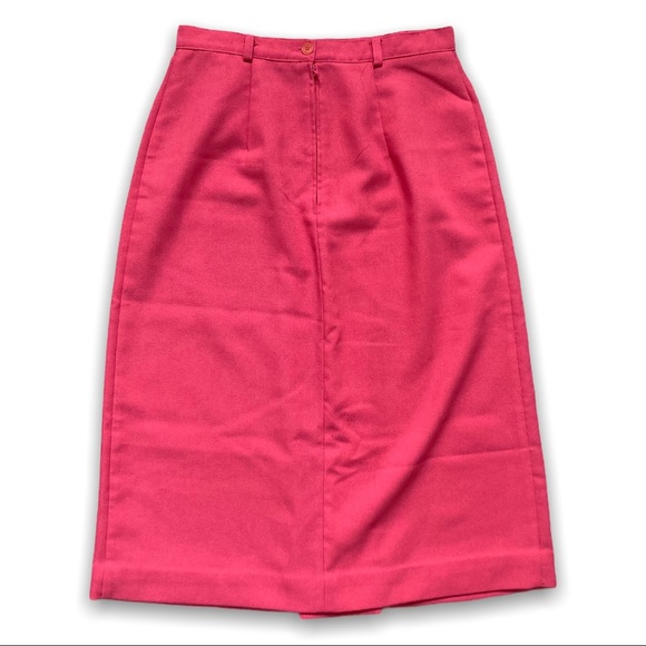Vintage Union Made Pleated Skirt in Coral - Picture 3 of 8